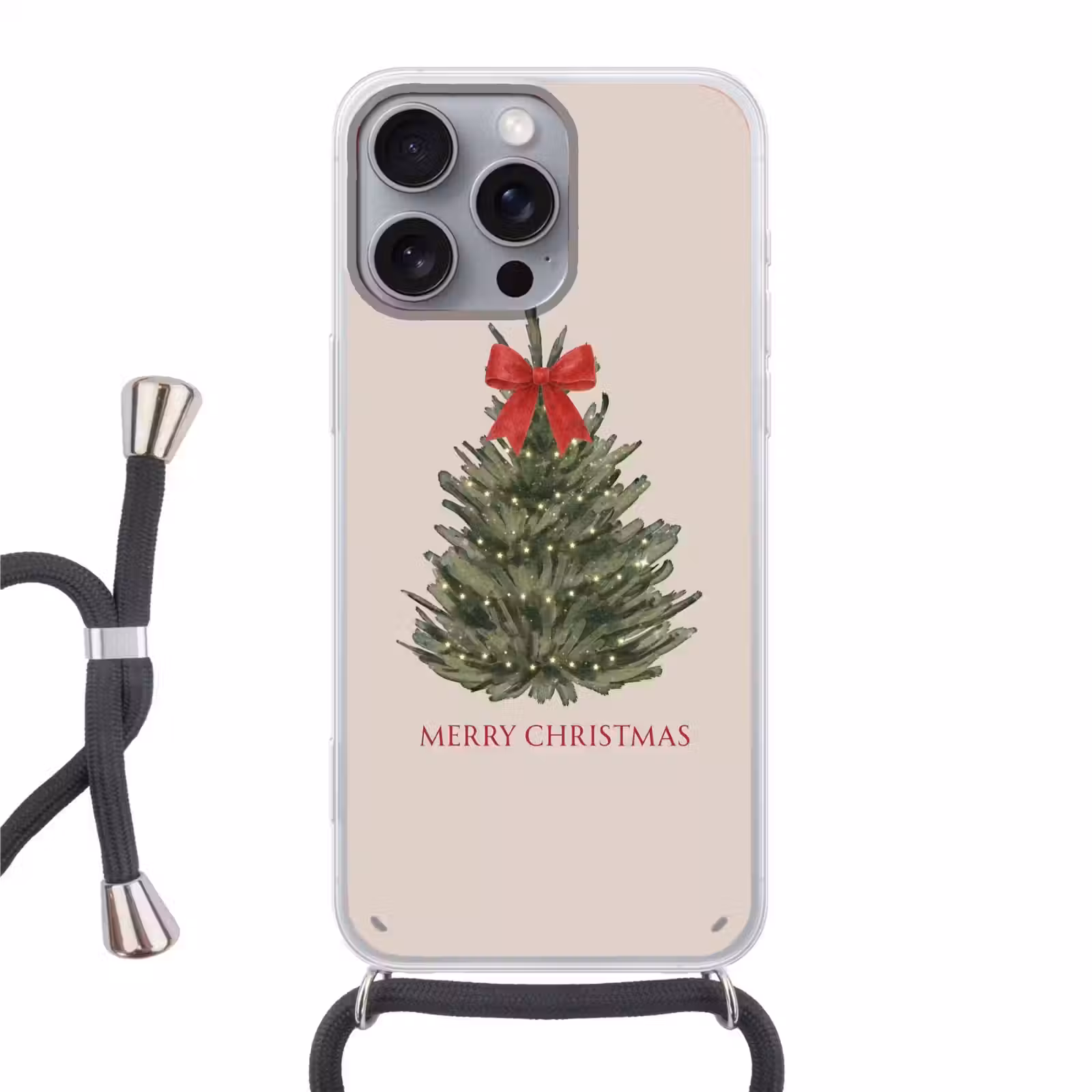 Telefoonhoesje met koord - Tekst - Kerst - Kerstboom — 1
