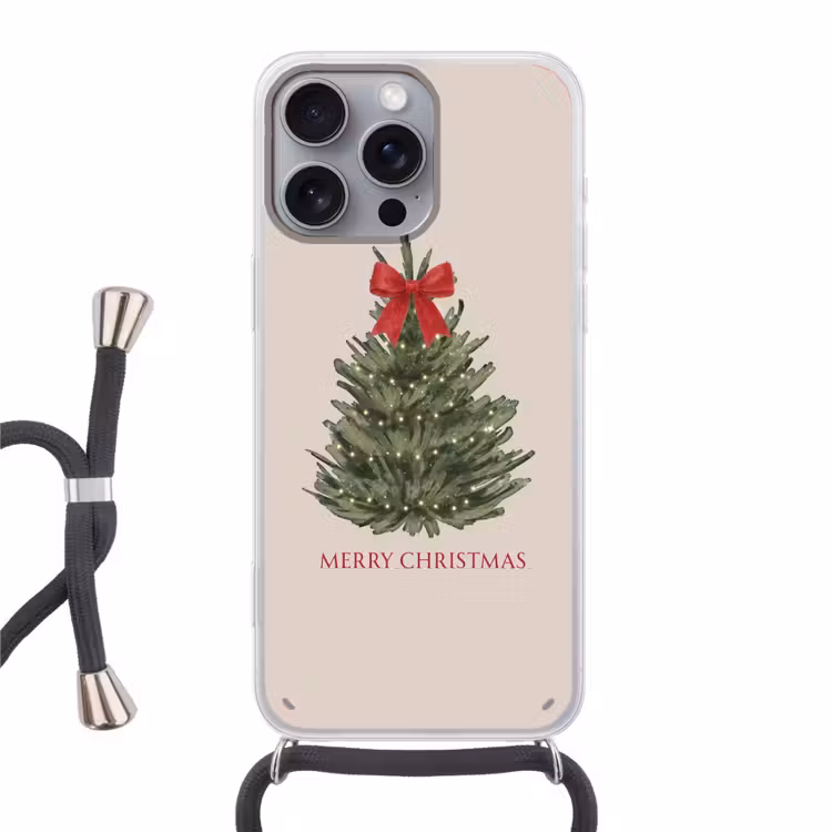 Telefoonhoesje met koord - Tekst - Kerst - Kerstboom — 1