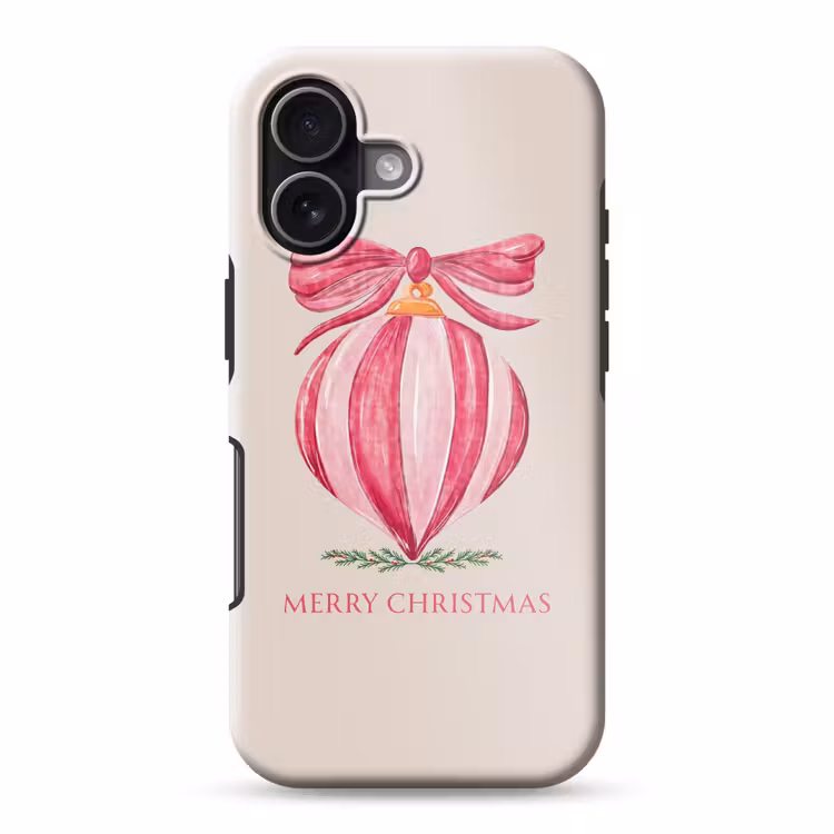Telefoonhoesje Toughcase - Kerst - Kerstbal - Tekst — 1