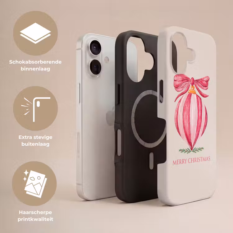 Telefoonhoesje Toughcase - Kerst - Kerstbal - Tekst — 3
