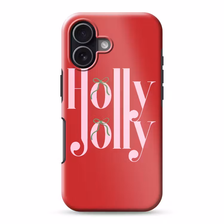 Telefoonhoesje Toughcase - Kerst - Roze - Rood - Tekst — 1