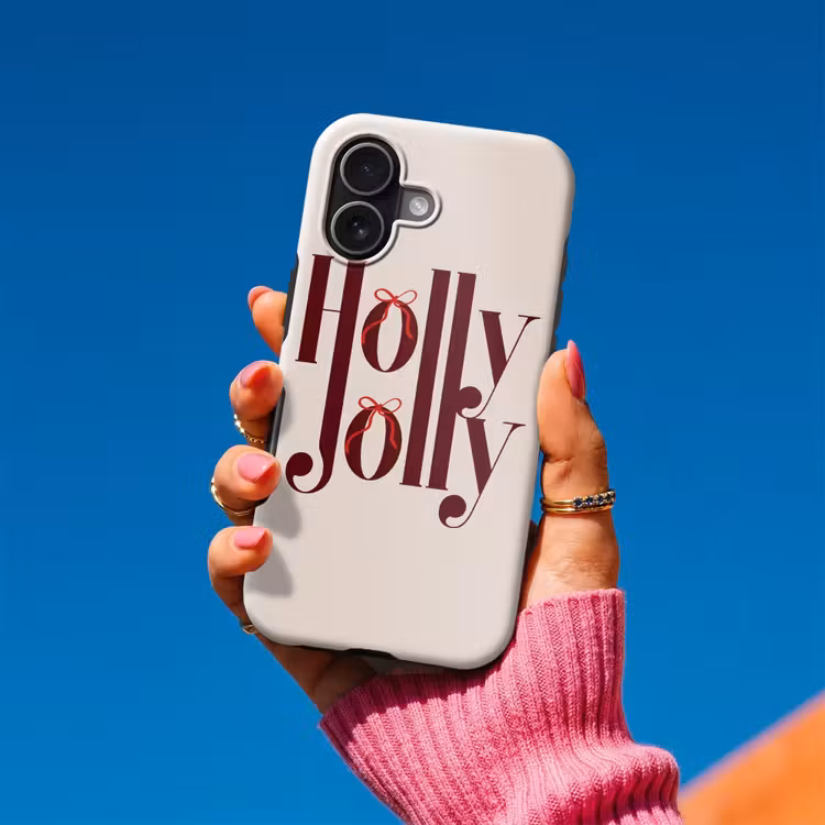 Telefoonhoesje Toughcase - Tekst - Kerst - Bruin — 2