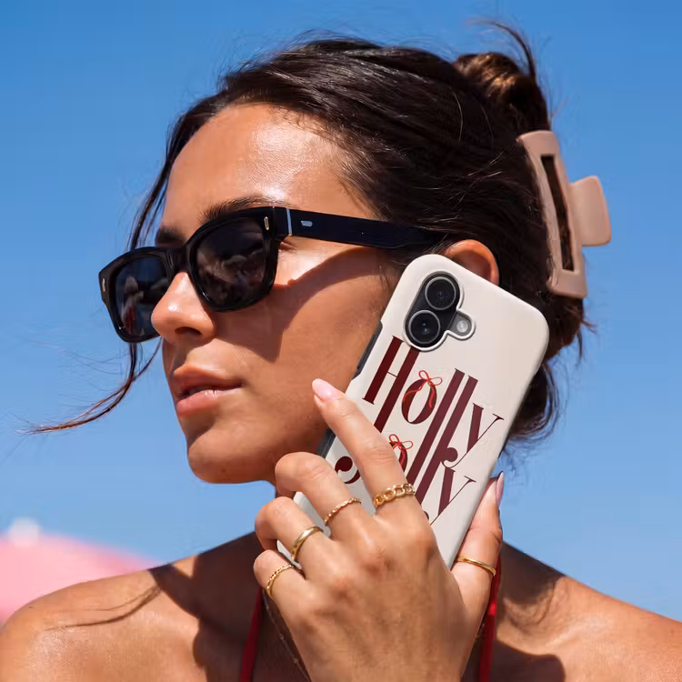 Telefoonhoesje Toughcase - Tekst - Kerst - Bruin — 6