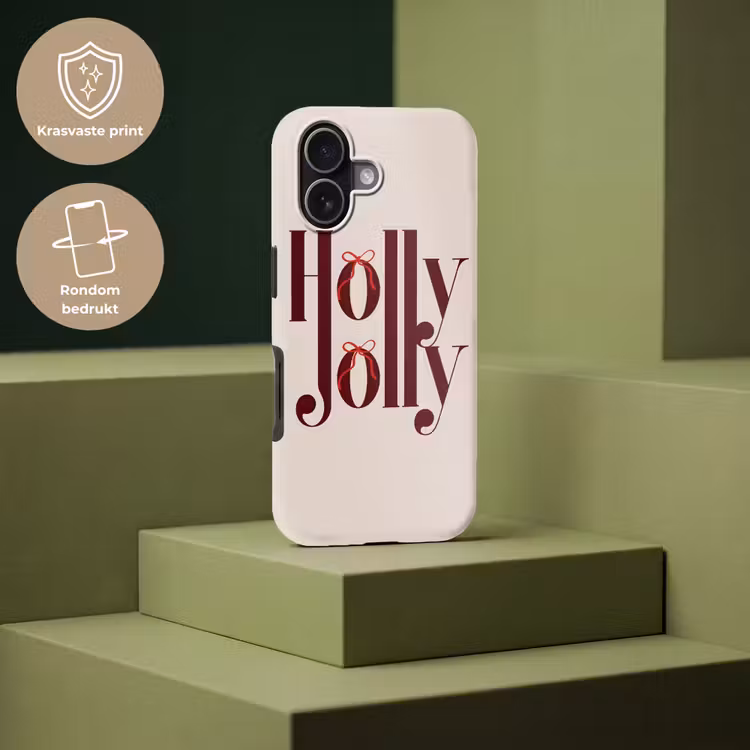 Telefoonhoesje Toughcase - Tekst - Kerst - Bruin — 7