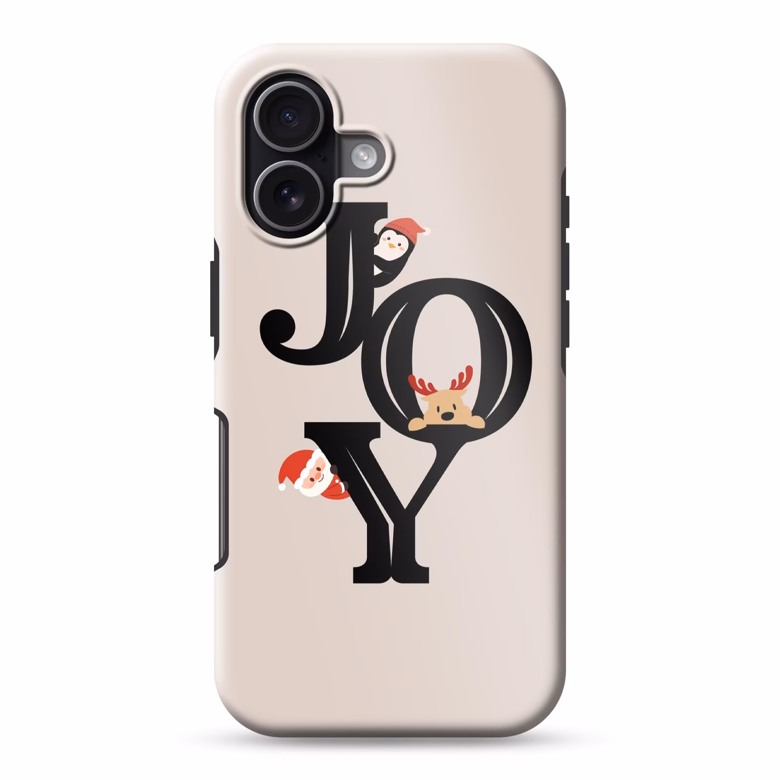 Telefoonhoesje Toughcase - Joy - Animatie - Zwart - Kerst — 1