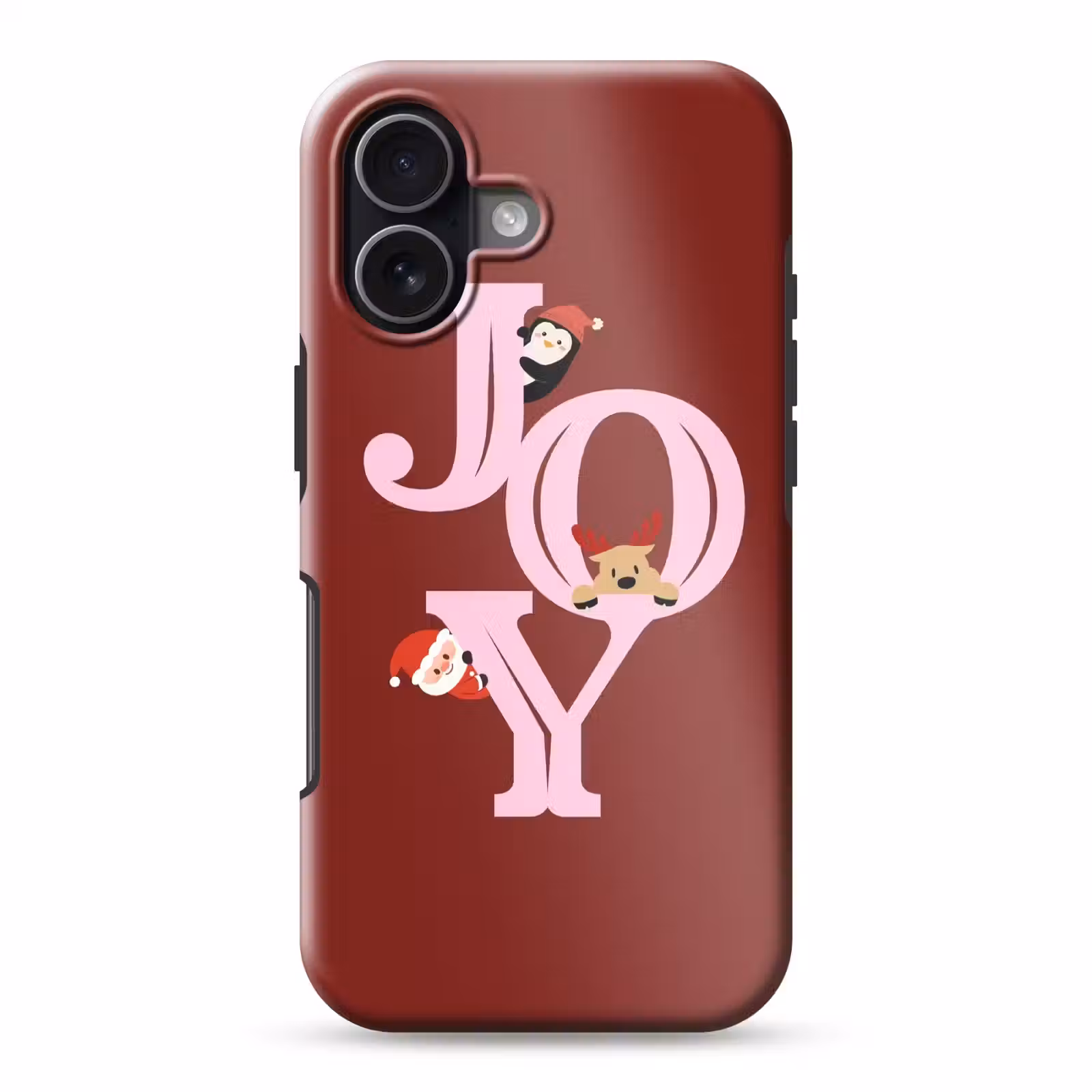 Telefoonhoesje Toughcase - Joy - Kerst - Animatie - Rood - Roze — 1
