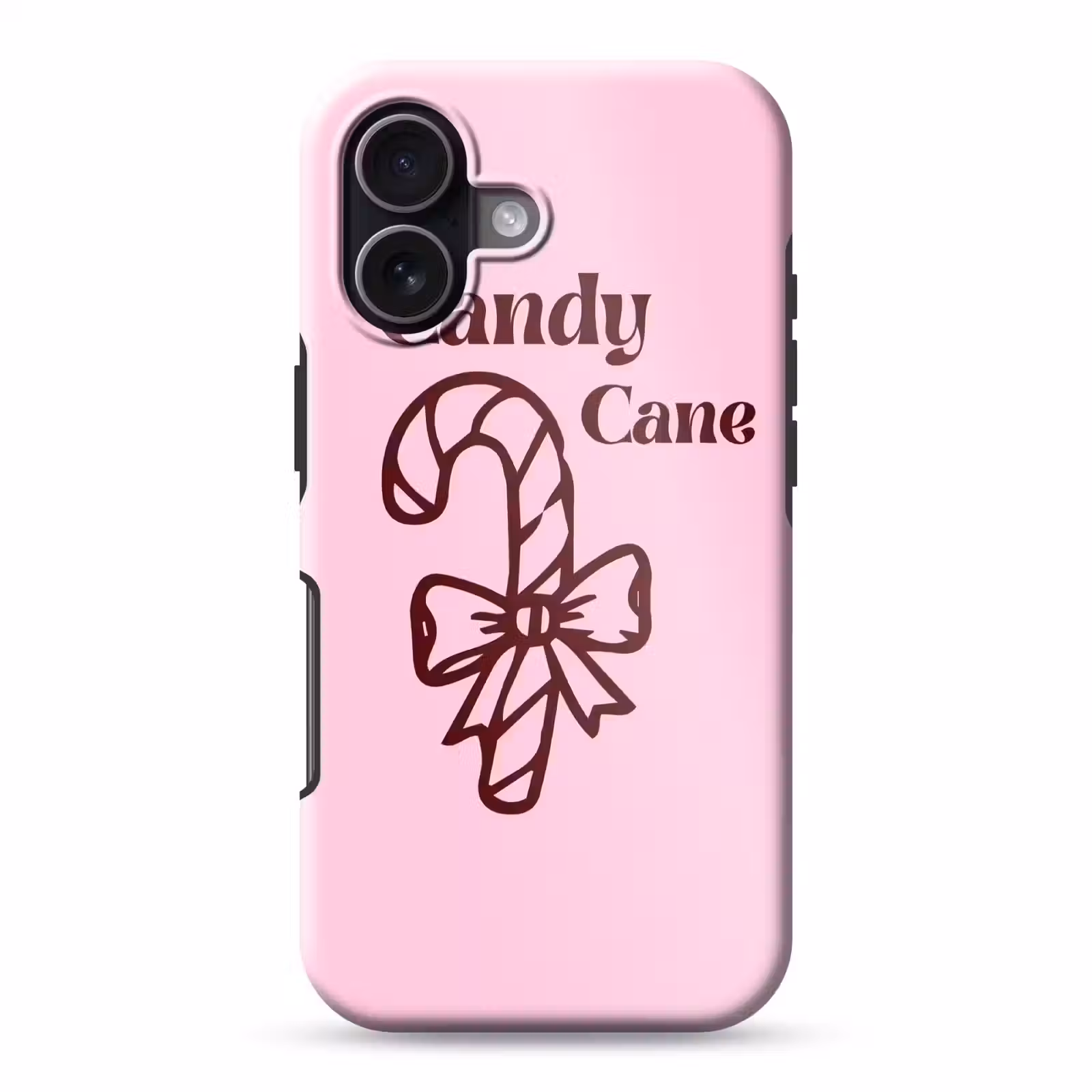 Telefoonhoesje Toughcase - Kerst - Snoep - Tekst - Bruin - Roze — 1