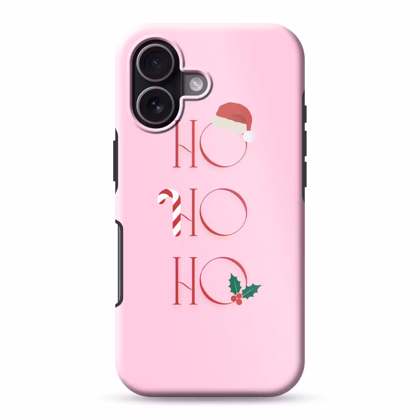 Telefoonhoesje Toughcase - Kerst - Tekst - Roze - Illustratie — 1