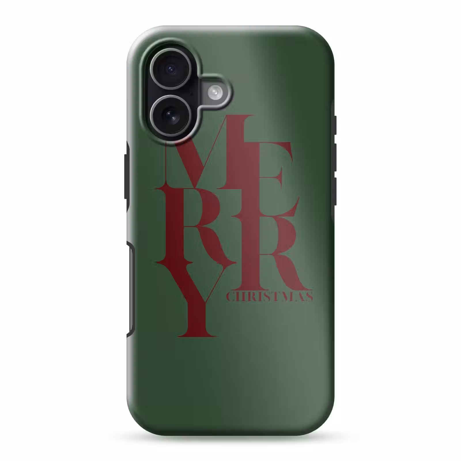 Telefoonhoesje Toughcase - Merry - Tekst - Groen - Kerst — 1