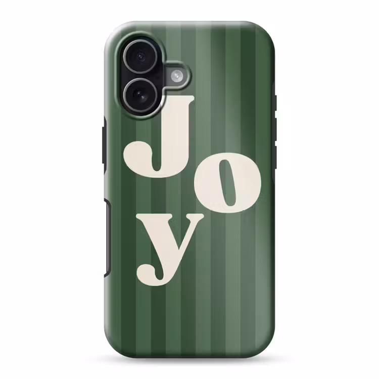 Telefoonhoesje Toughcase - Joy - Kerst - Tekst - Groen — 1