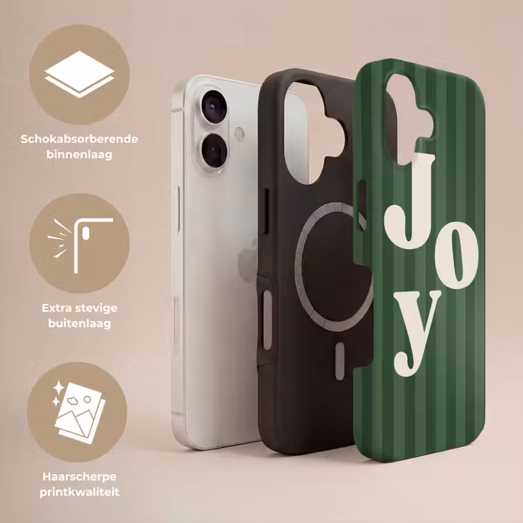 Telefoonhoesje Toughcase - Joy - Kerst - Tekst - Groen — 3