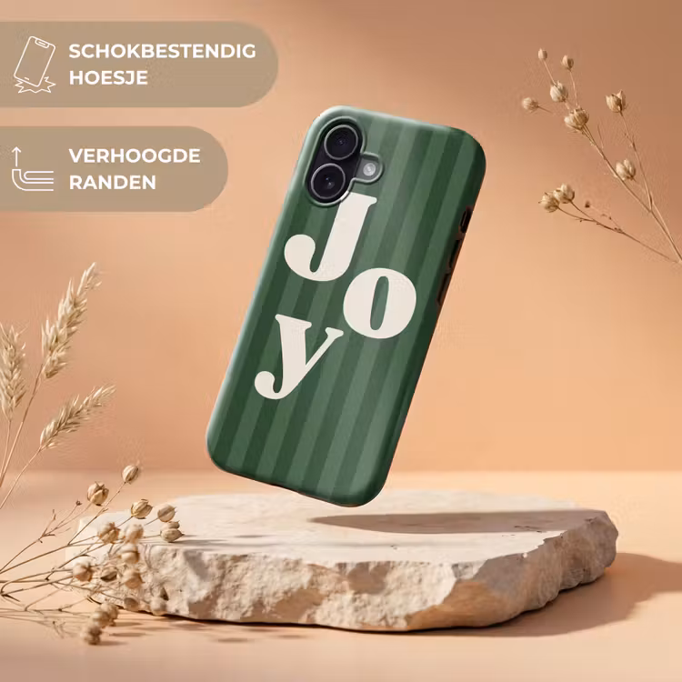Telefoonhoesje Toughcase - Joy - Kerst - Tekst - Groen — 5