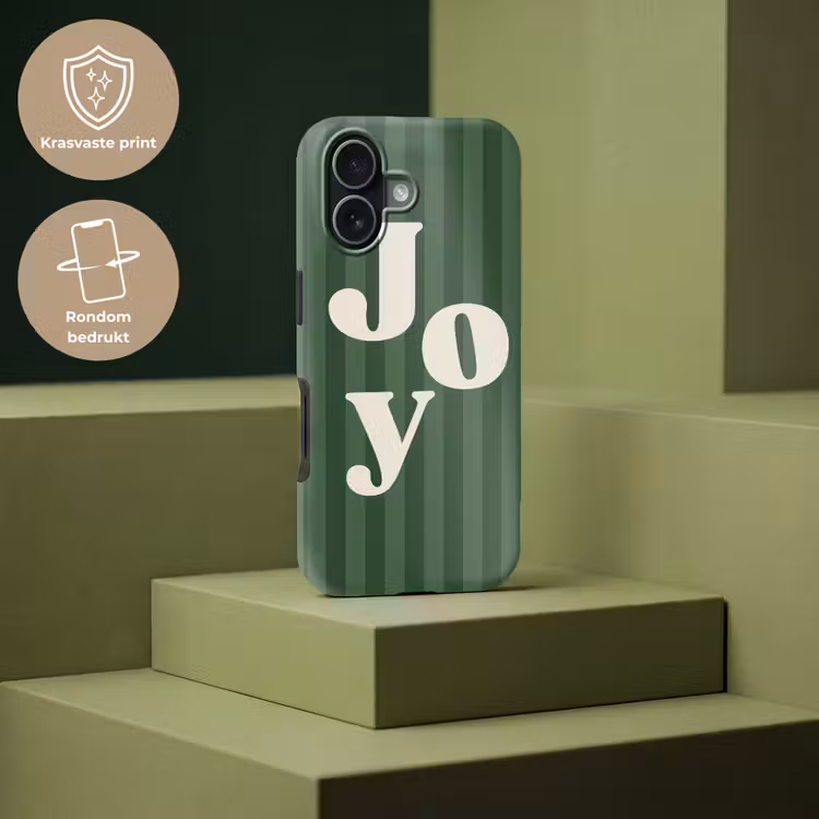 Telefoonhoesje Toughcase - Joy - Kerst - Tekst - Groen — 7