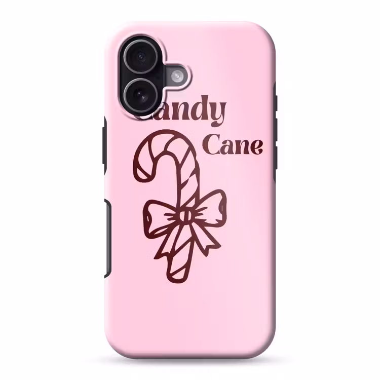 Telefoonhoesje Toughcase - Kerst - Snoep - Tekst - Bruin - Roze — 1