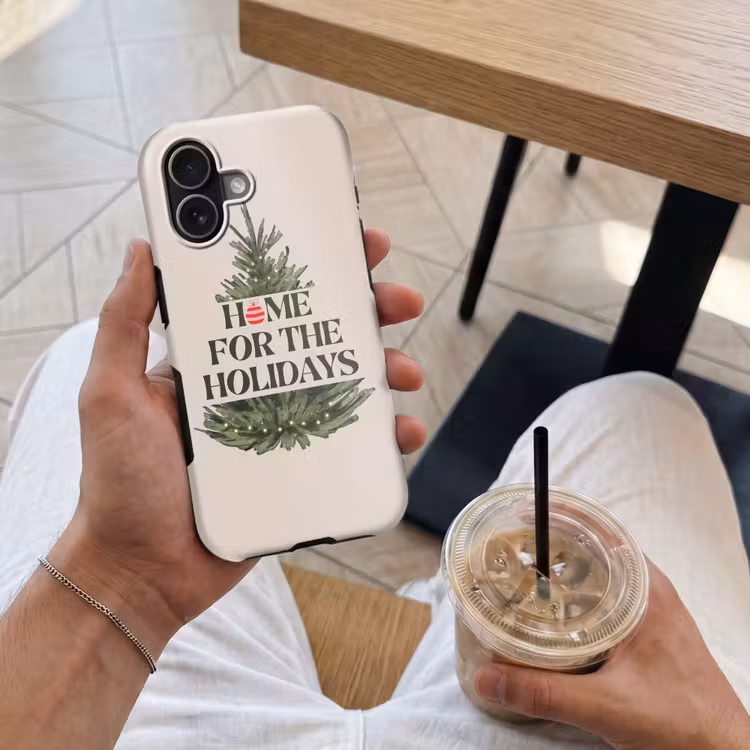 Telefoonhoesje Toughcase - Kerst - Tekst - Kerstboom - Beige — 4