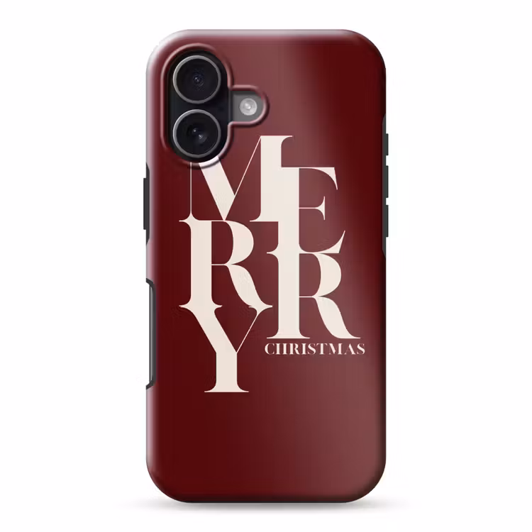 Telefoonhoesje Toughcase - Merry - Tekst - Donker - Rood — 1