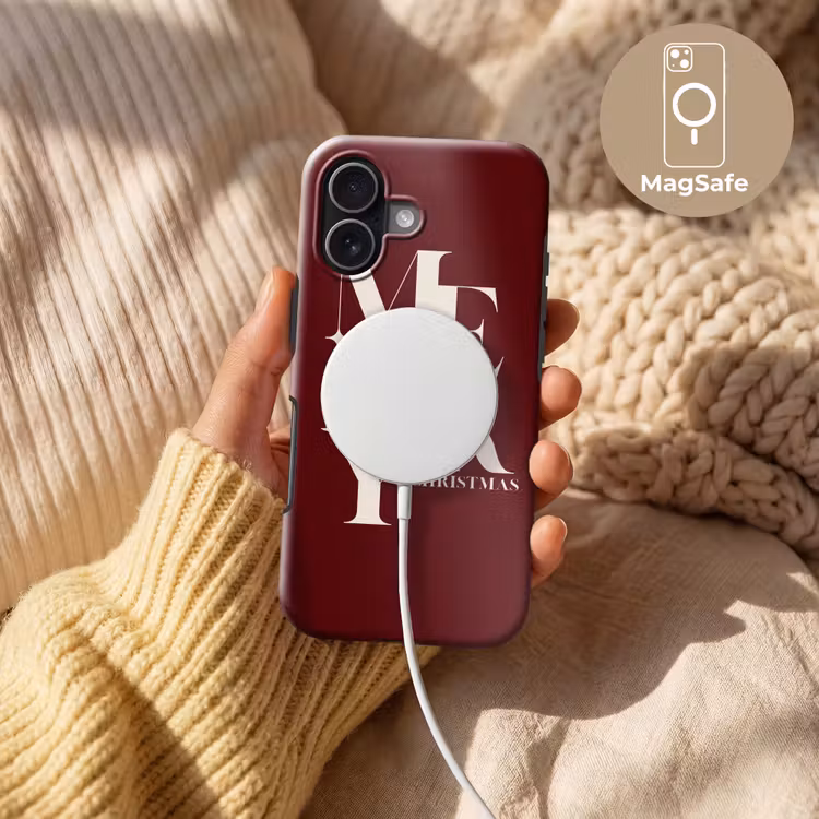 Telefoonhoesje Toughcase - Merry - Tekst - Donker - Rood — 8