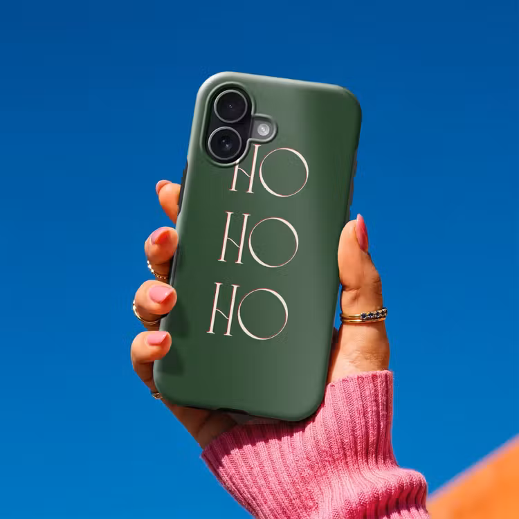 Telefoonhoesje Toughcase - Tekst - Kerst - Modern - Groen — 2