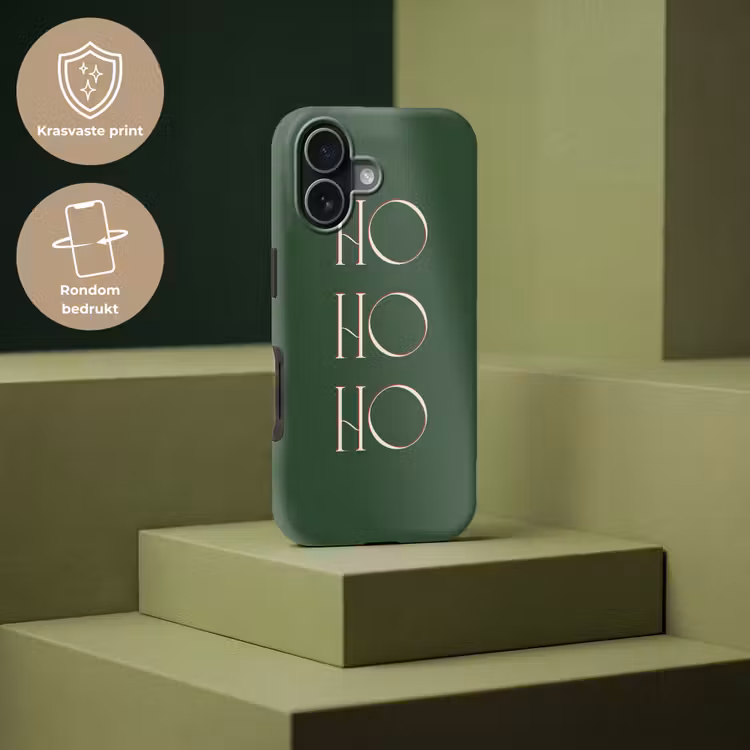 Telefoonhoesje Toughcase - Tekst - Kerst - Modern - Groen — 7