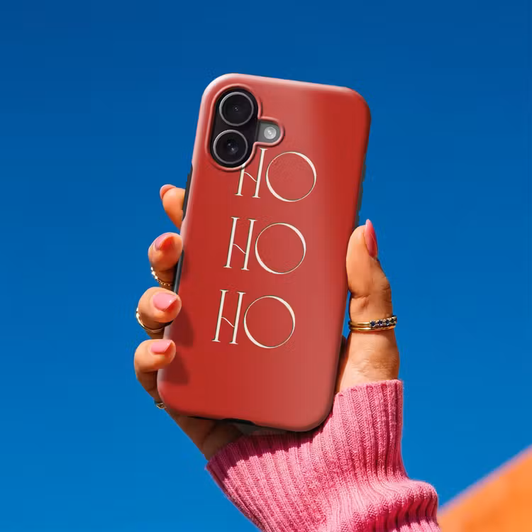 Telefoonhoesje Toughcase - Tekst - Kerst - Modern - Rood — 2
