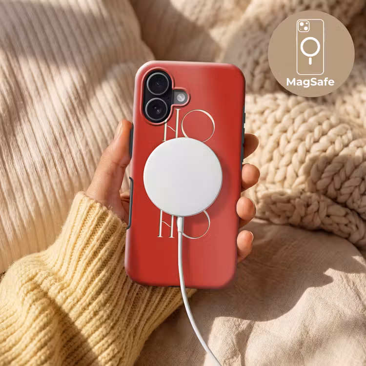 Telefoonhoesje Toughcase - Tekst - Kerst - Modern - Rood — 8