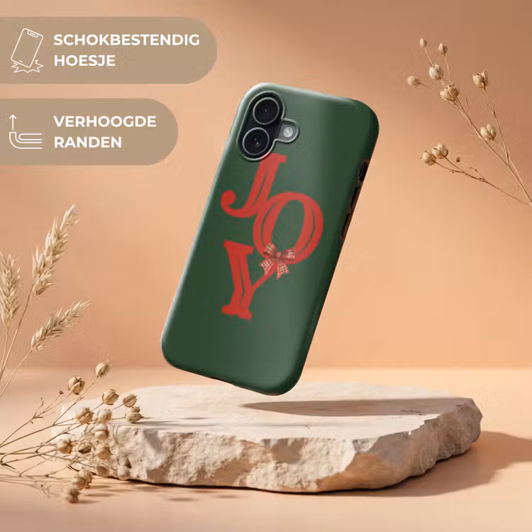 Telefoonhoesje Toughcase - Tekst - Kerst - Rood — 5