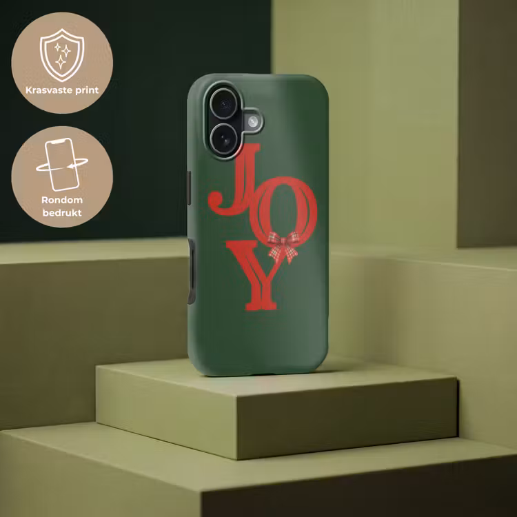 Telefoonhoesje Toughcase - Tekst - Kerst - Rood — 7