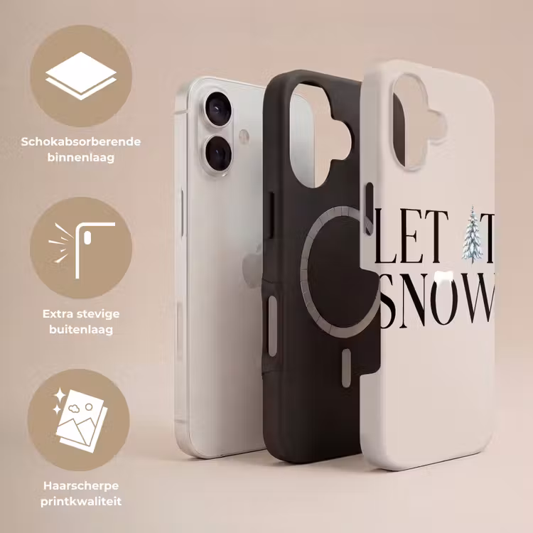 Telefoonhoesje Toughcase - Tekst - Kerst - Sneeuw — 3
