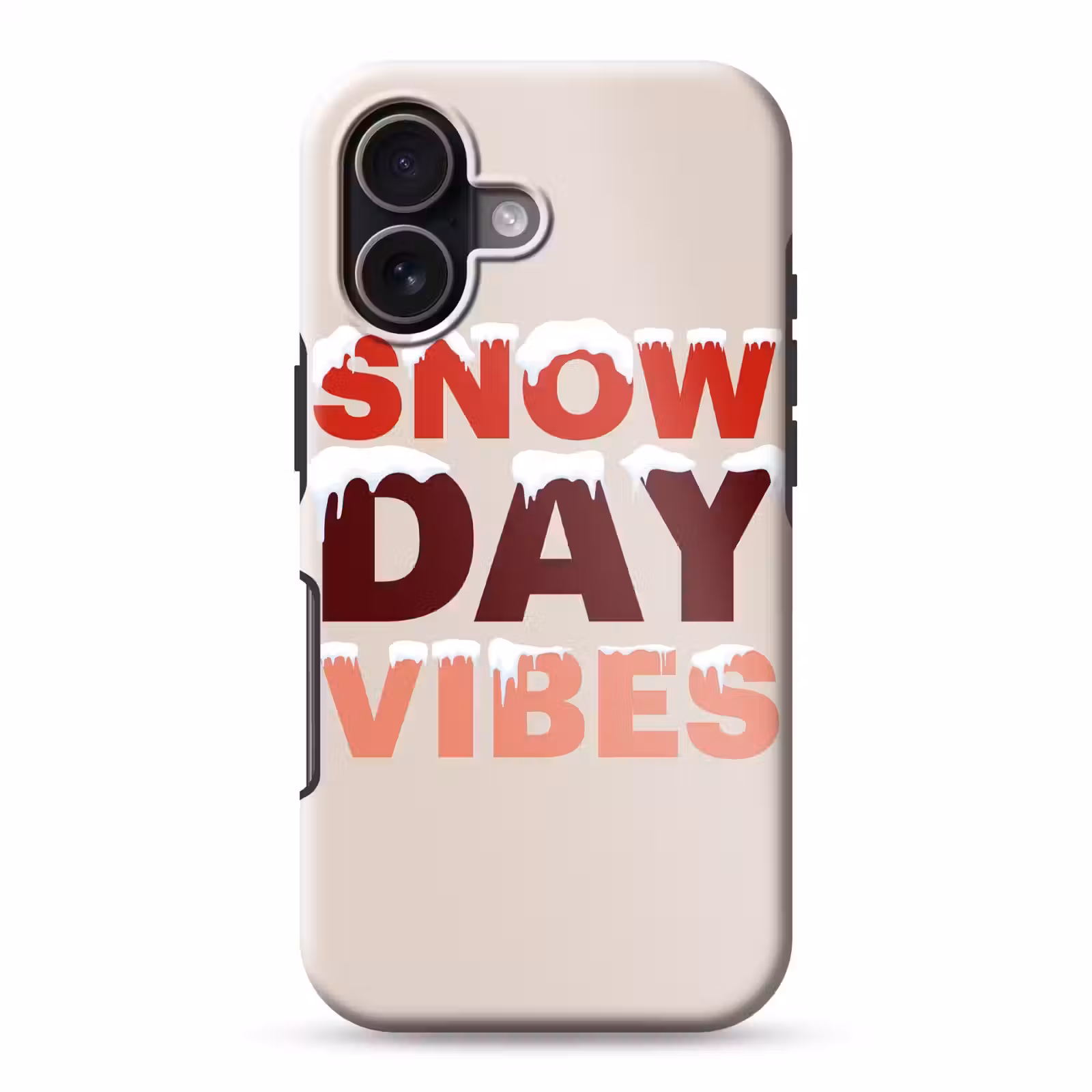 Telefoonhoesje Toughcase - Sneeuw - Kerst - Tekst - Rood — 1