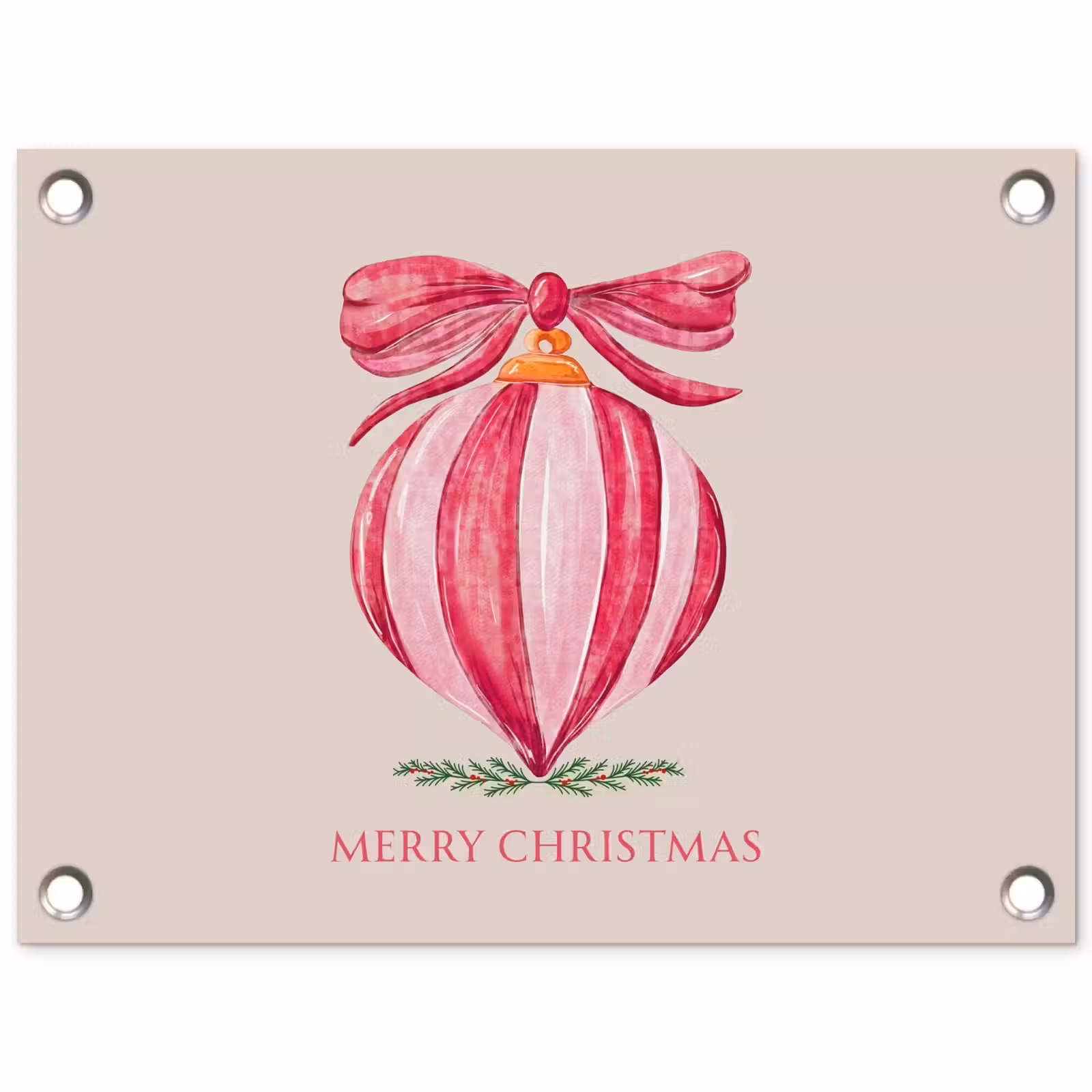 Tuinposter - Kerst - Kerstbal - Tekst — 1