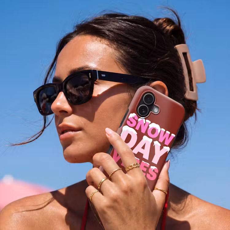 Telefoonhoesje Toughcase - Kerst - Tekst - Sneeuw - Rood - Roze — 6