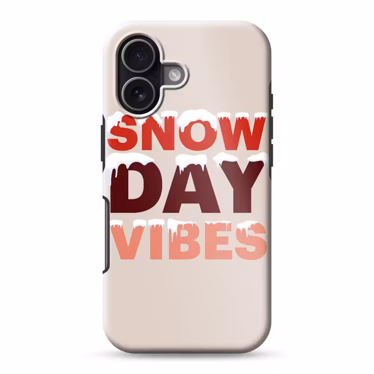 Telefoonhoesje Toughcase - Sneeuw - Kerst - Tekst - Rood — 1