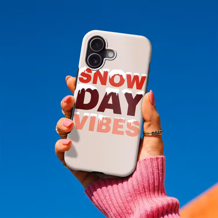 Telefoonhoesje Toughcase - Sneeuw - Kerst - Tekst - Rood — 2