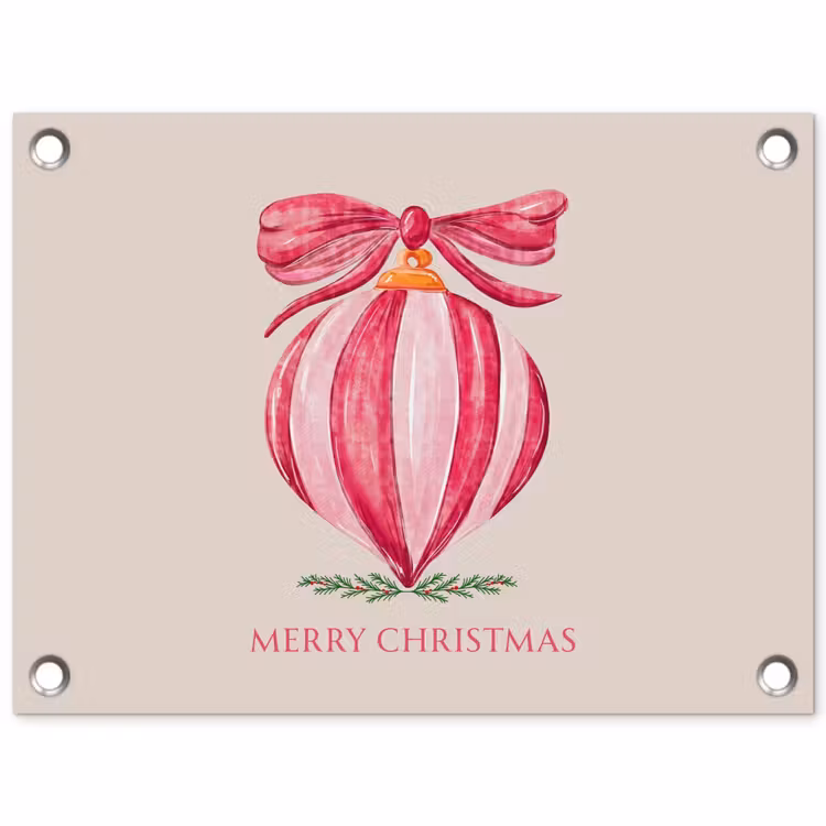 Tuinposter - Kerst - Kerstbal - Tekst — 1
