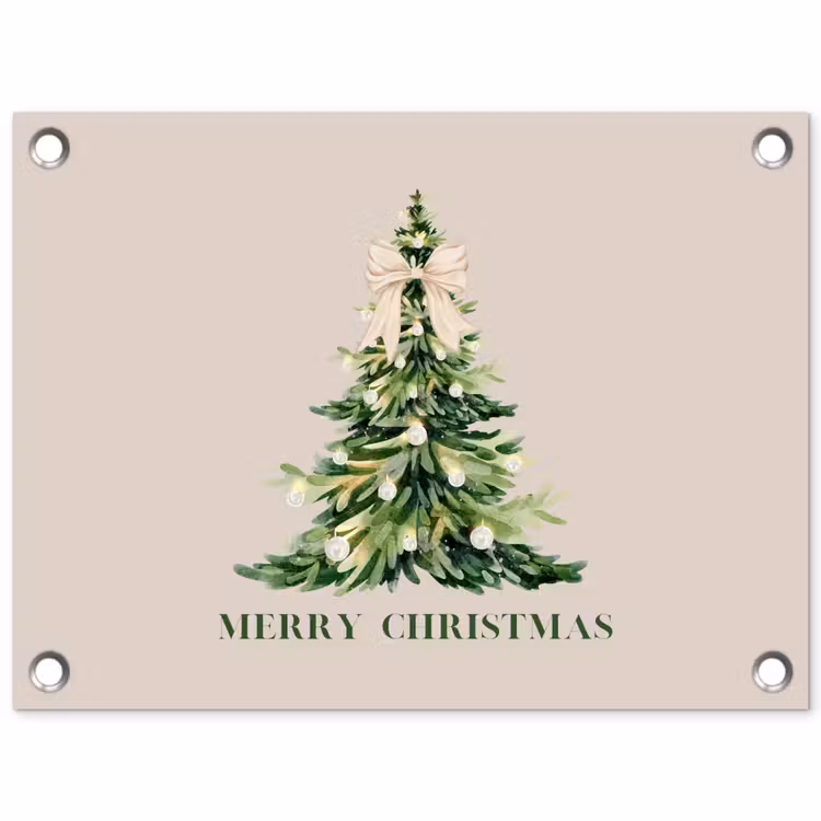 Tuinposter - Kerst - Kerstboom - Tekst — 1