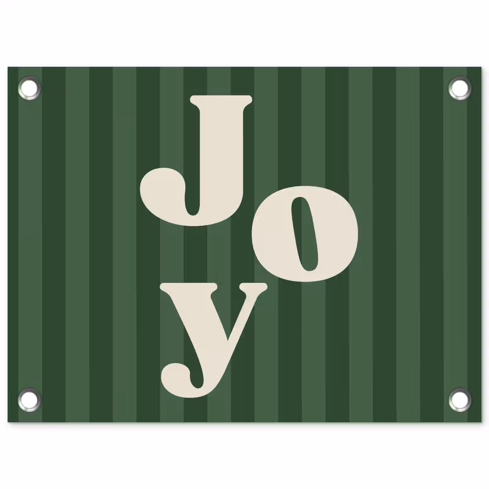 Tuinposter - Joy - Kerst - Tekst - Groen — 1
