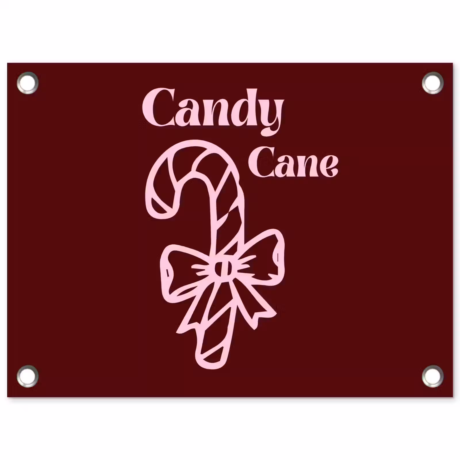 Tuinposter - Kerst - Snoep - Tekst - Roze — 1