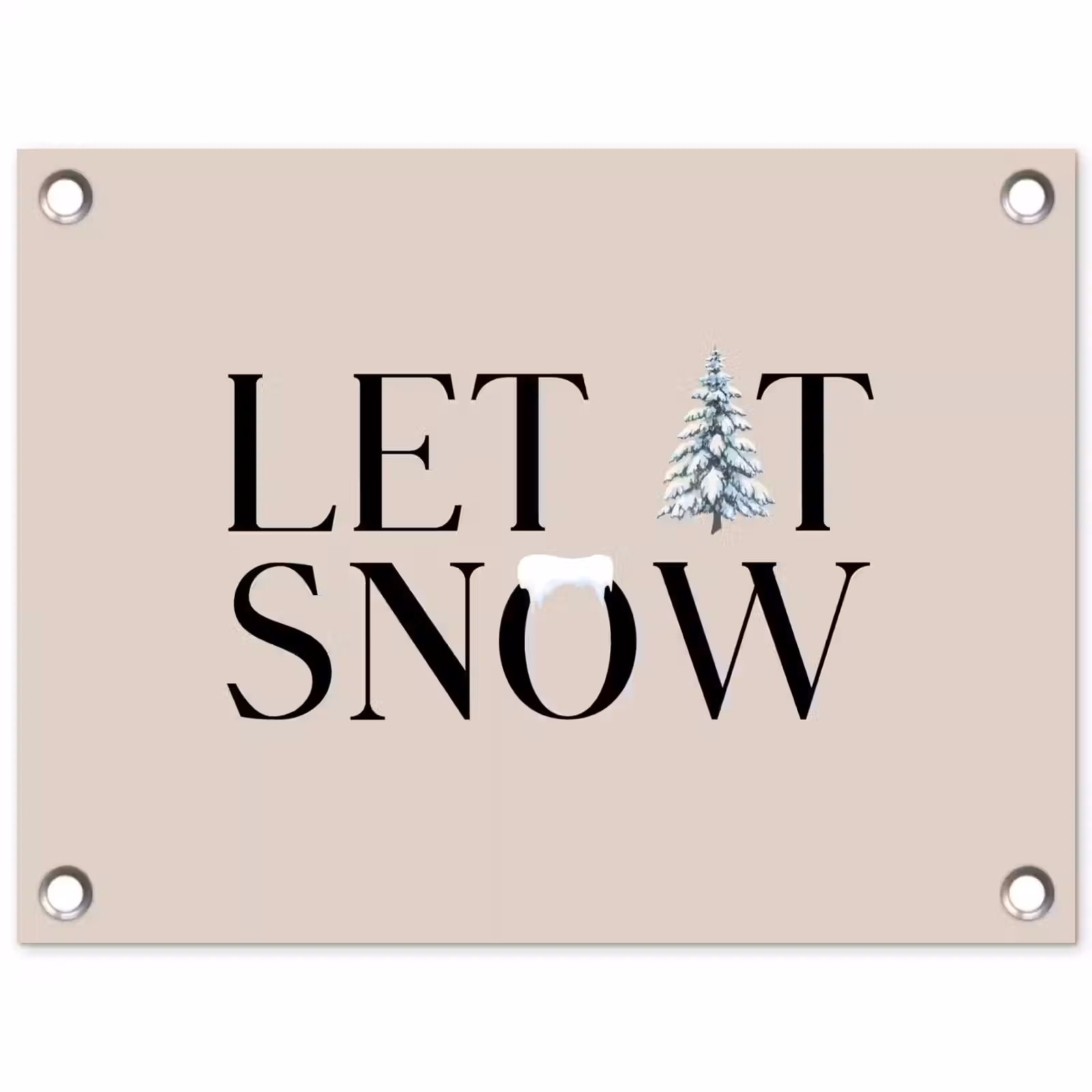 Tuinposter - Tekst - Kerst - Sneeuw — 1