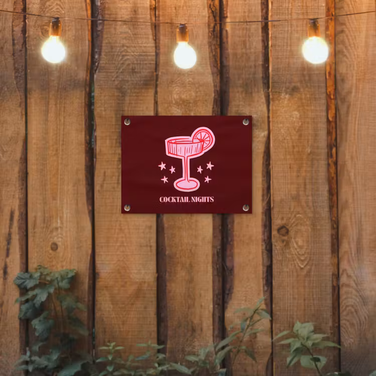 Tuinposter - Cocktail - Kerst - Burgundy - Roze — 2