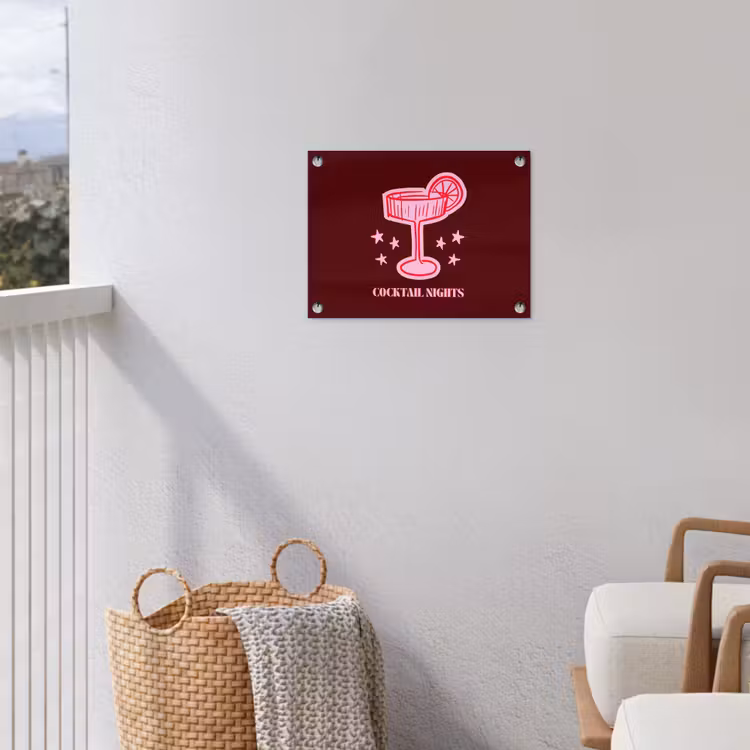 Tuinposter - Cocktail - Kerst - Burgundy - Roze — 3