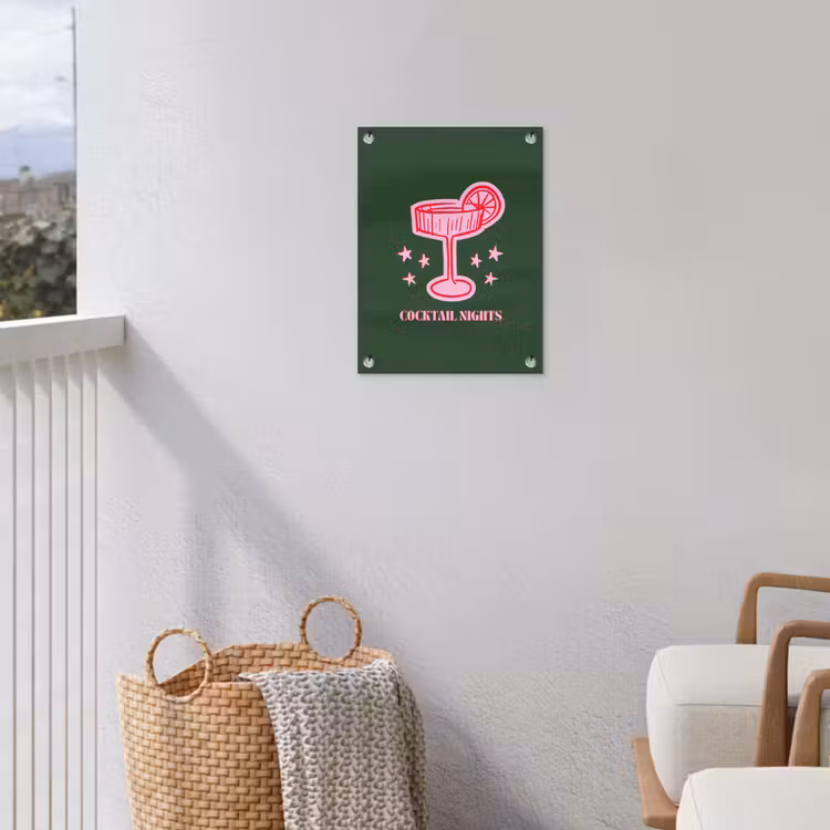 Tuinposter - Cocktail - Kerst - Roze - Groen — 3