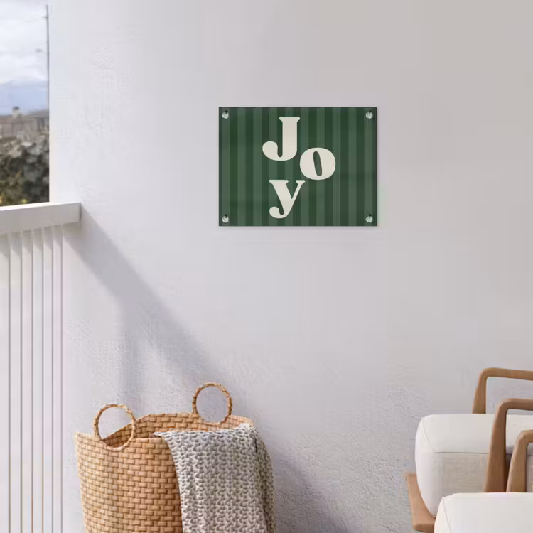 Tuinposter - Joy - Kerst - Tekst - Groen — 3