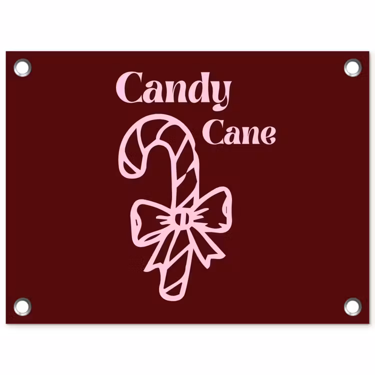 Tuinposter - Kerst - Snoep - Tekst - Roze — 1