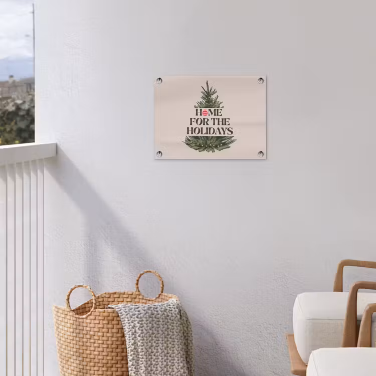 Tuinposter - Kerst - Tekst - Kerstboom - Beige — 3