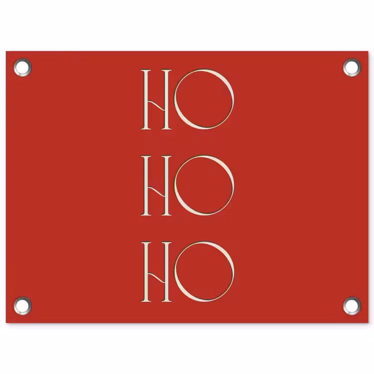 Tuinposter - Tekst - Kerst - Modern - Rood — 1