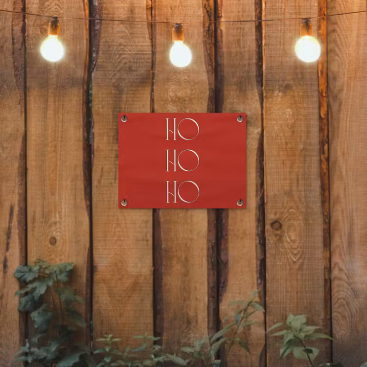 Tuinposter - Tekst - Kerst - Modern - Rood — 2