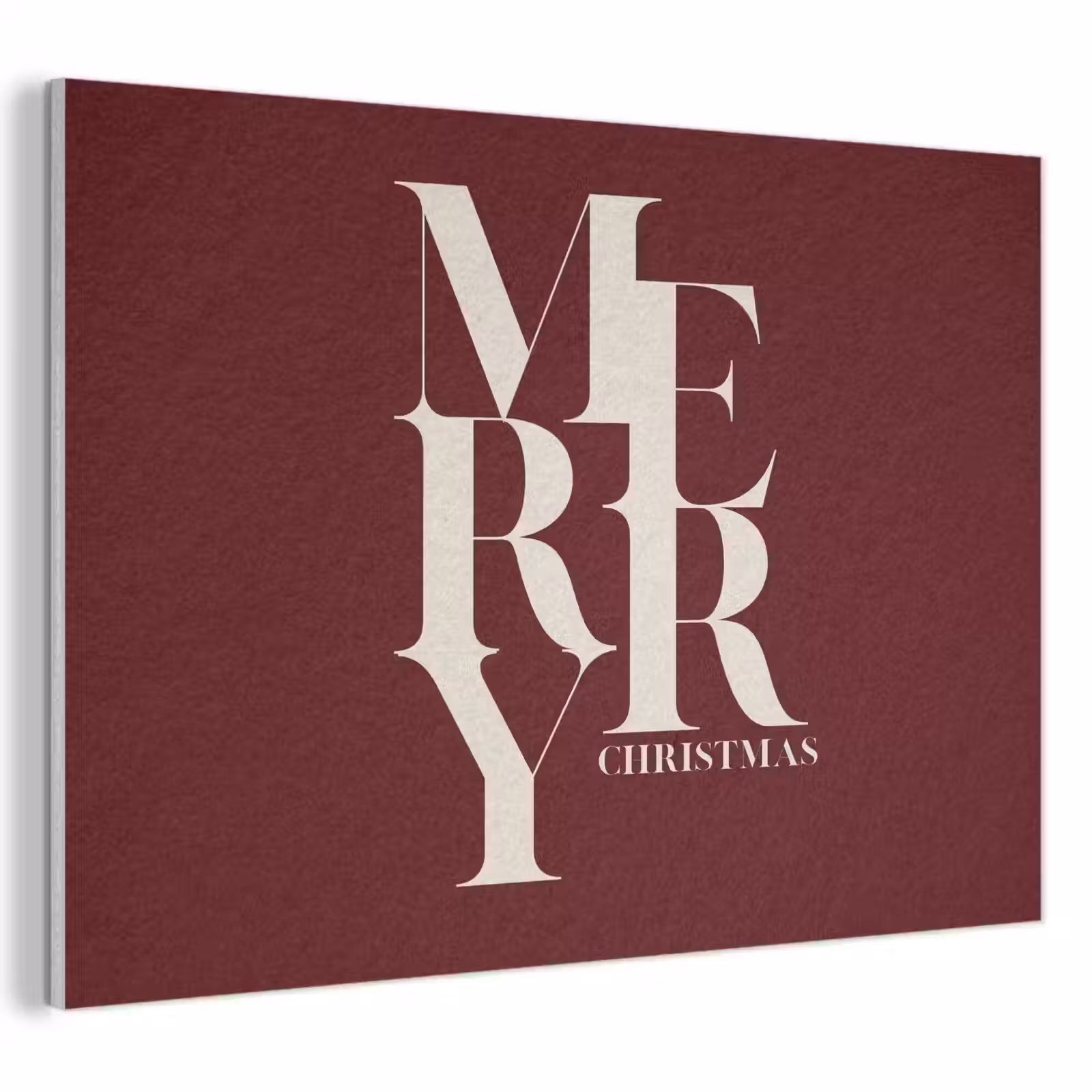 Akoestisch schilderij - Merry - Tekst - Donker - Rood — 1