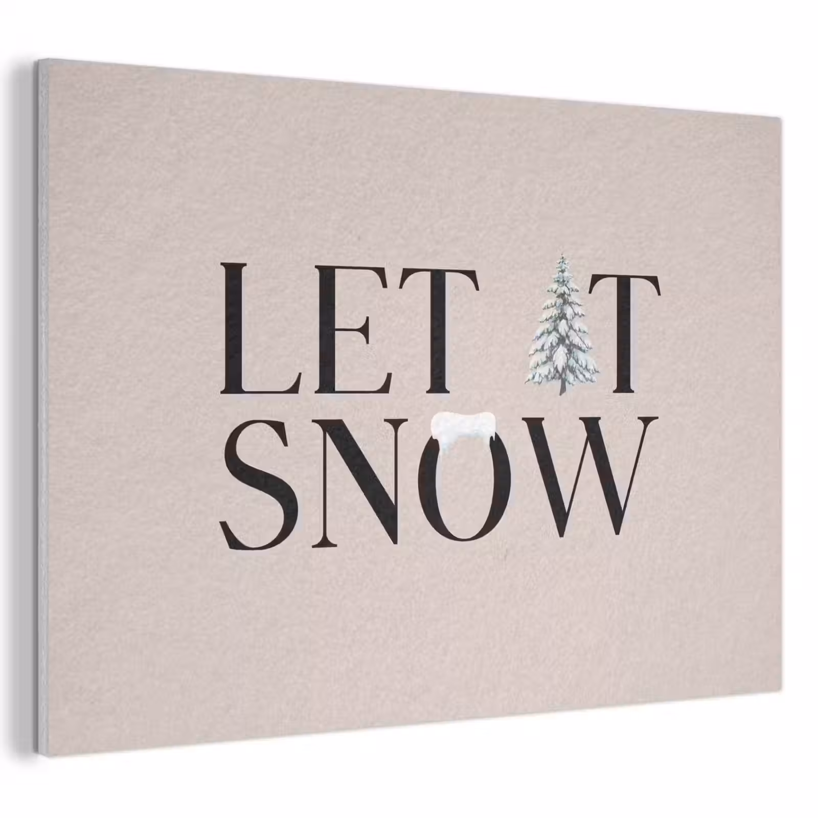 Akoestisch schilderij - Tekst - Kerst - Sneeuw — 1