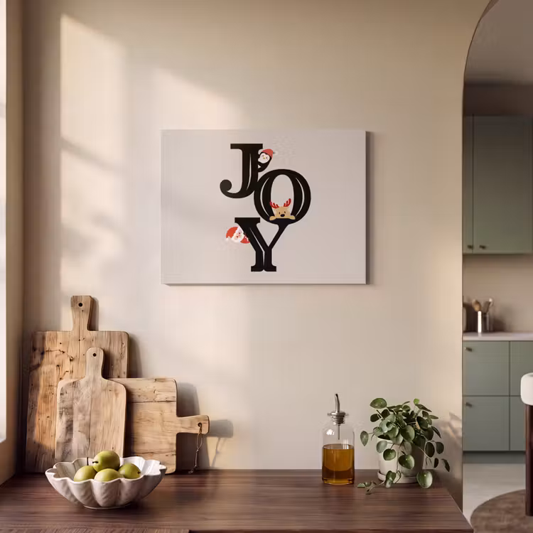 Akoestisch schilderij - Joy - Animatie - Zwart - Kerst — 3