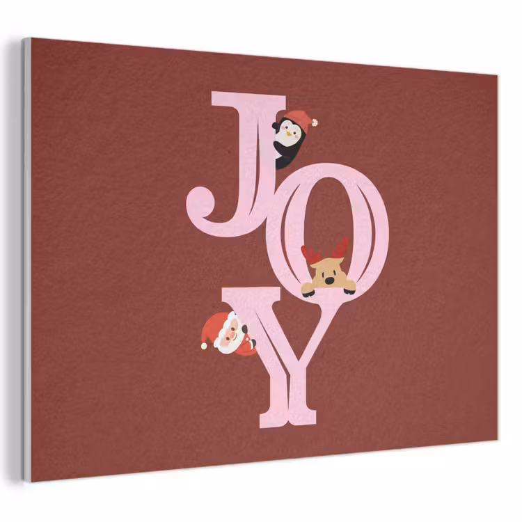 Akoestisch schilderij - Joy - Kerst - Animatie - Rood - Roze — 1